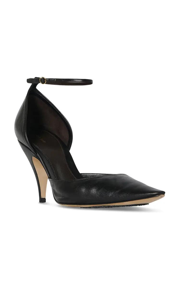 The Row Liisa Leather D'Orsay Pumps - Black | Thumbnail 4 The Row Liisa Leather D'Orsay Pumps - Black | Thumbnail 4