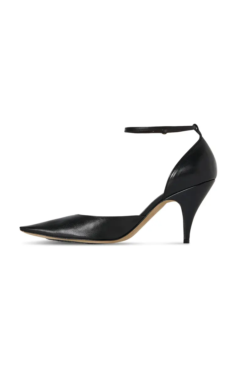 The Row Liisa Leather D'Orsay Pumps - Black | Thumbnail 6 The Row Liisa Leather D'Orsay Pumps - Black | Thumbnail 6
