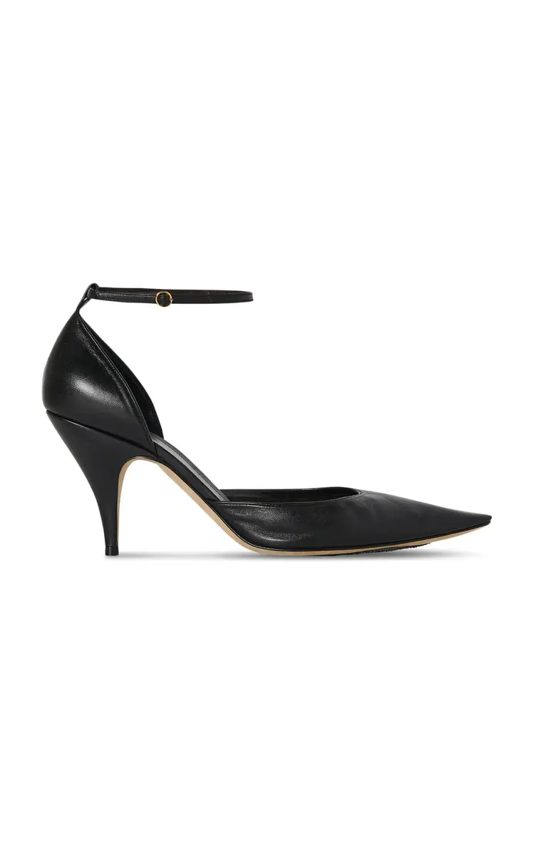 Liisa Leather D'Orsay Pumps - Black
