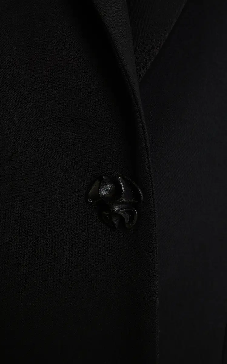 Del Core Hourglass Gathered Twill Blazer Jacket | Thumbnail 5 Del Core Hourglass Gathered Twill Blazer Jacket | Thumbnail 5