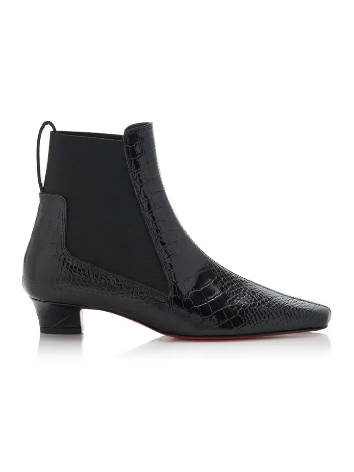 Christian Louboutin Promidavol 35mm Croc-Effect Leather Chelsea Boots | Thumbnail 1 Christian Louboutin Promidavol 35mm Croc-Effect Leather Chelsea Boots | Thumbnail 1