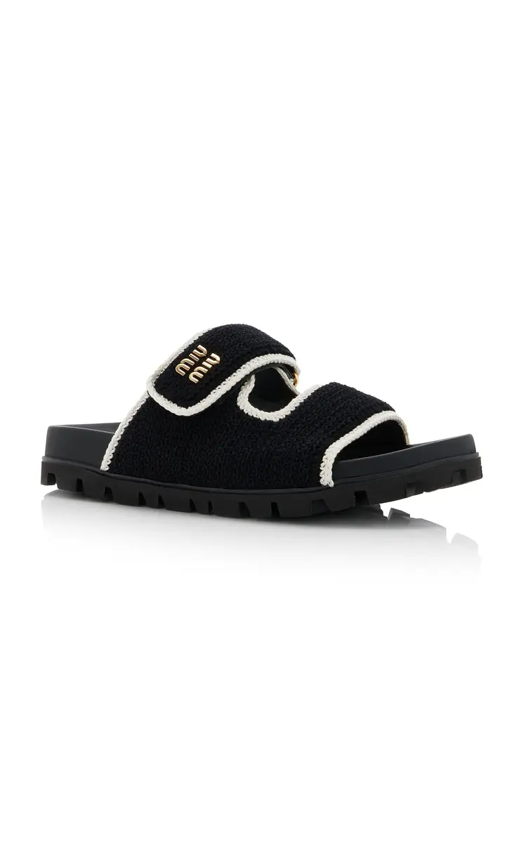 Miu Miu Crocheted Sandals | Thumbnail 4 Miu Miu Crocheted Sandals | Thumbnail 4