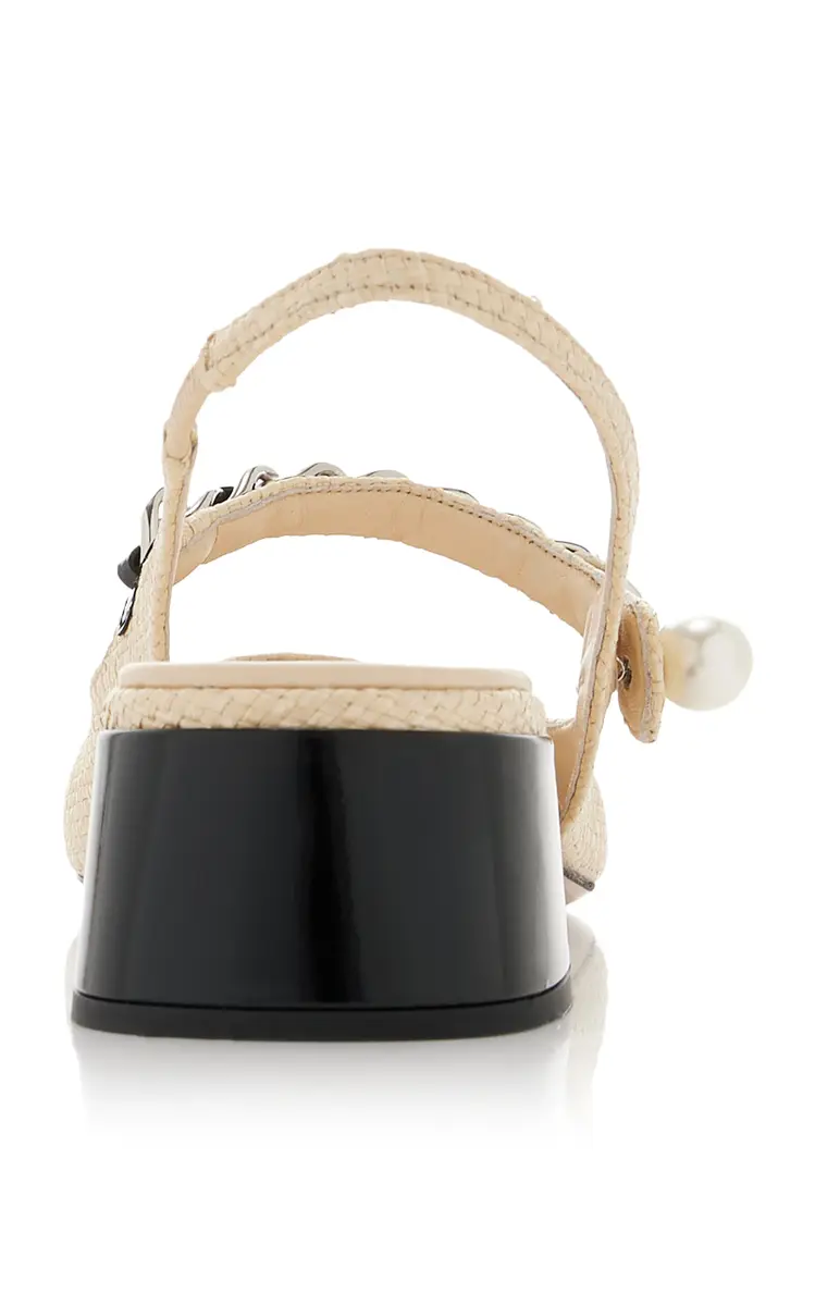 Miu Miu Leather-Trimmed Raffia Slingback Mary Janes | Thumbnail 5 Miu Miu Leather-Trimmed Raffia Slingback Mary Janes | Thumbnail 5