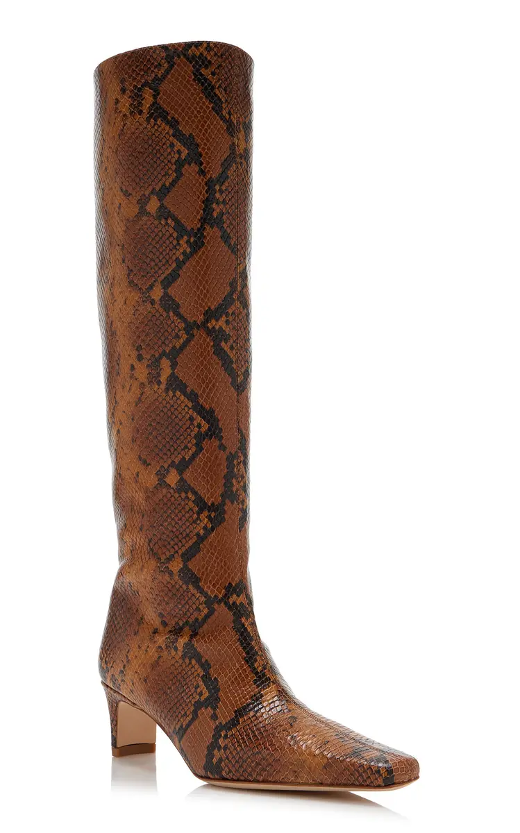 STAUD Wally Snake-Effect Leather Knee Boots | Thumbnail 4 STAUD Wally Snake-Effect Leather Knee Boots | Thumbnail 4