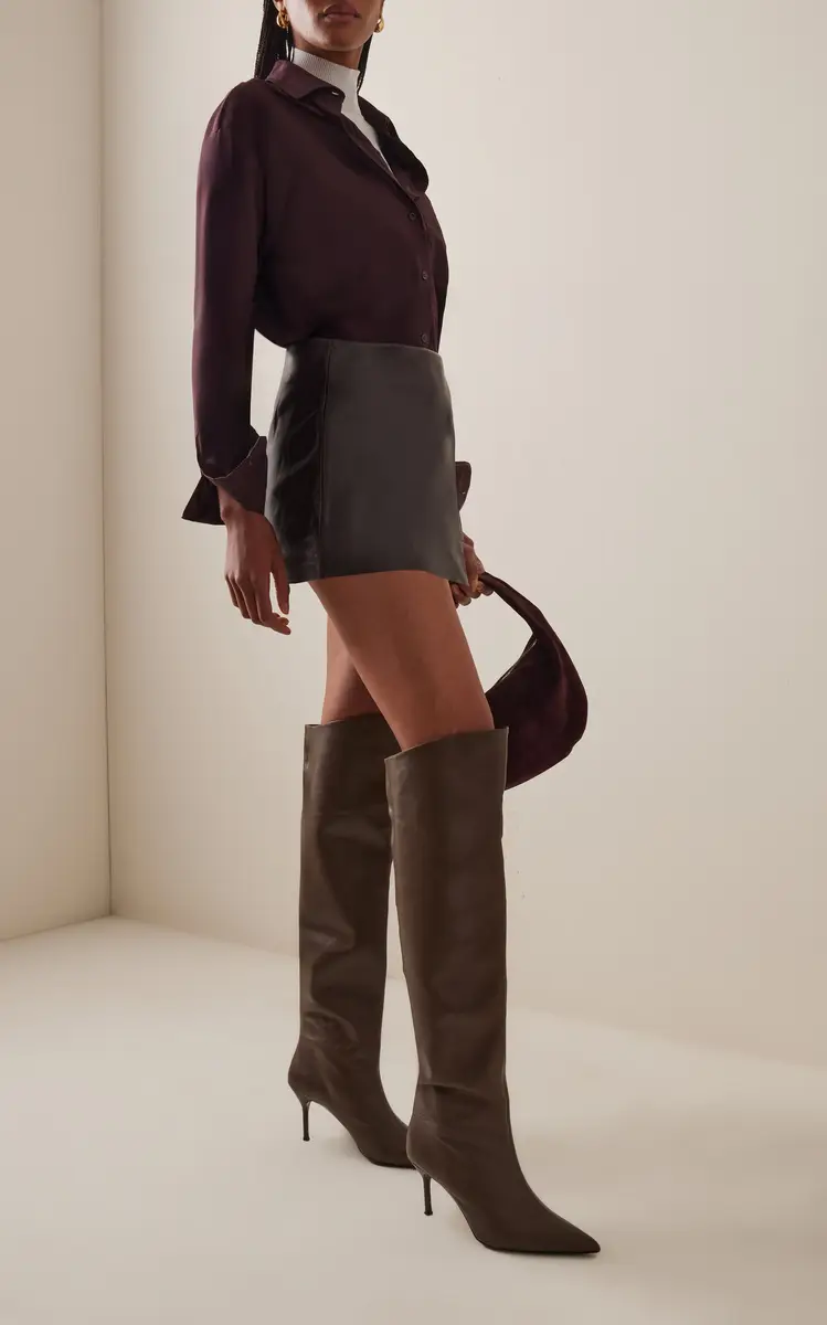 Staud Sebastian Leather Over-The-Knee Boots | Thumbnail 2 Staud Sebastian Leather Over-The-Knee Boots | Thumbnail 2