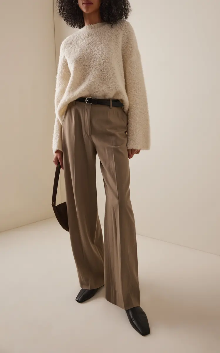 TOTEME Pleated Wide-Leg Trousers | Thumbnail 6