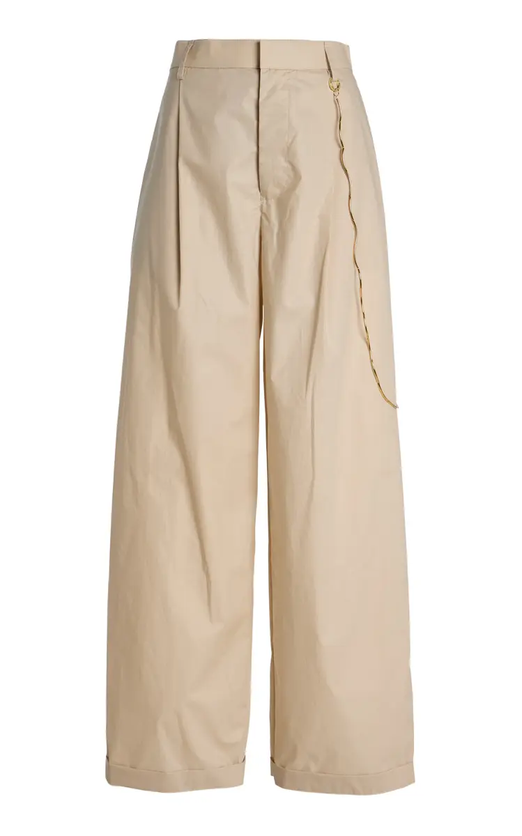 DARKPARK Danielle Wide-Leg Cotton Poplin Trousers | Image 1 DARKPARK Danielle Wide-Leg Cotton Poplin Trousers | Image 1
