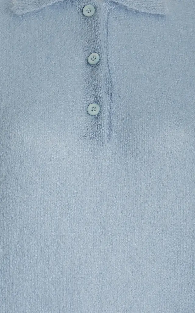 Prada Mohair-Blend Knit Polo Top | Thumbnail 5 Prada Mohair-Blend Knit Polo Top | Thumbnail 5