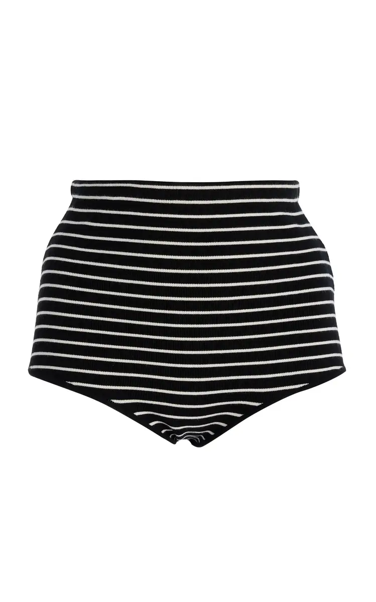 The Frankie Shop Alissa Striped Knit Briefs | Image 1 The Frankie Shop Alissa Striped Knit Briefs | Image 1