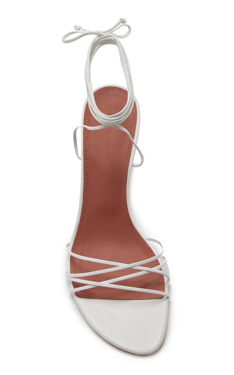 Amina Muaddi Lori Lace-Up Leather Sandals | Thumbnail 4 Amina Muaddi Lori Lace-Up Leather Sandals | Thumbnail 4