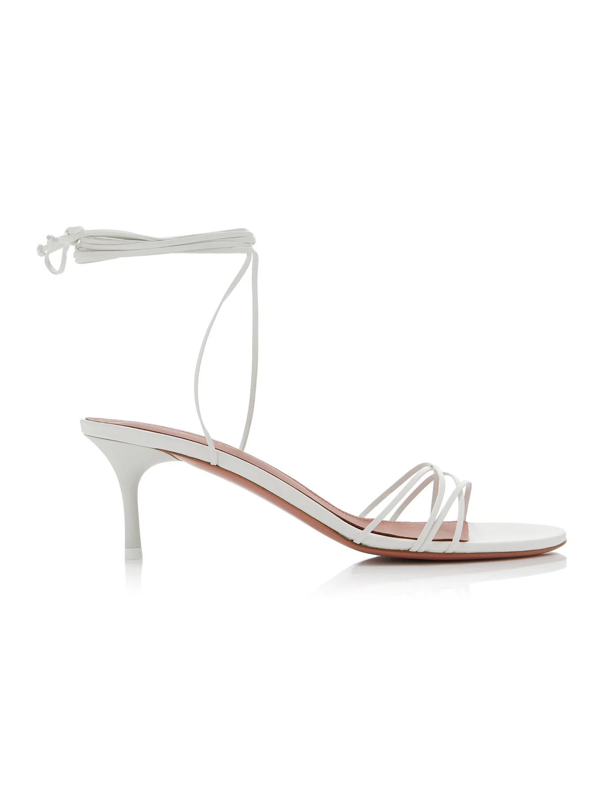 Amina Muaddi Lori Lace-Up Leather Sandals