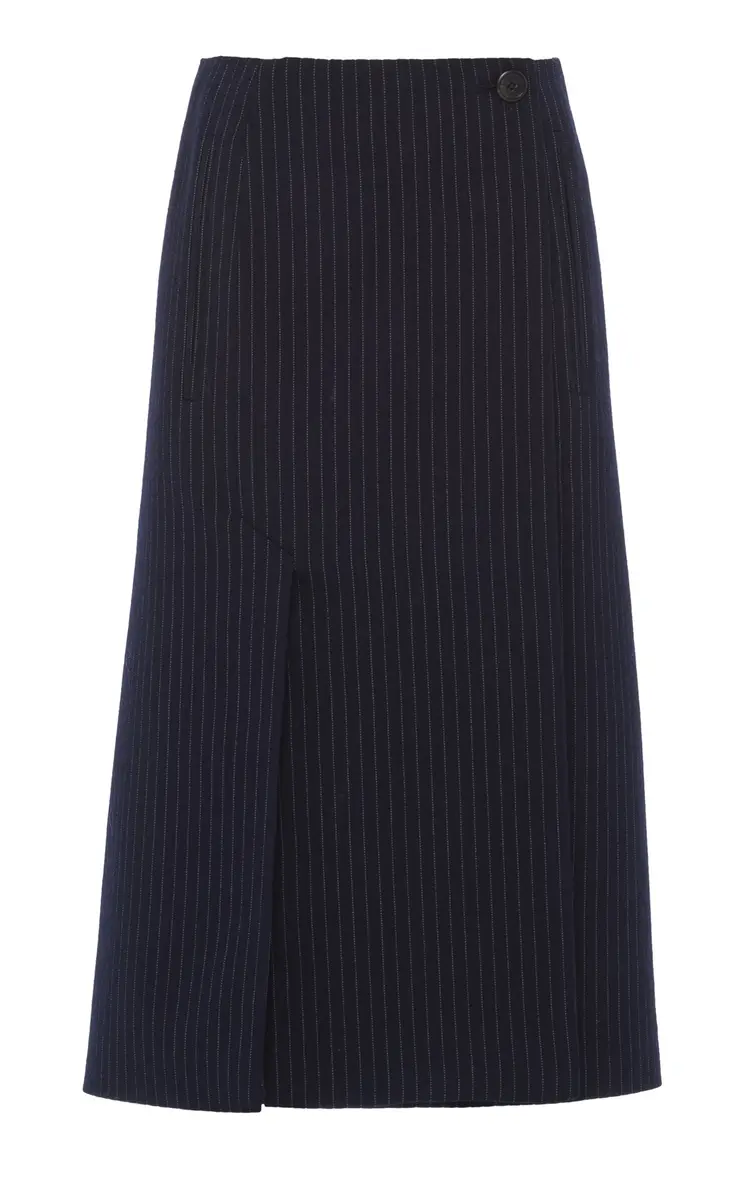 Prada Pinstriped Wool Midi Skirt | Thumbnail 5 Prada Pinstriped Wool Midi Skirt | Thumbnail 5