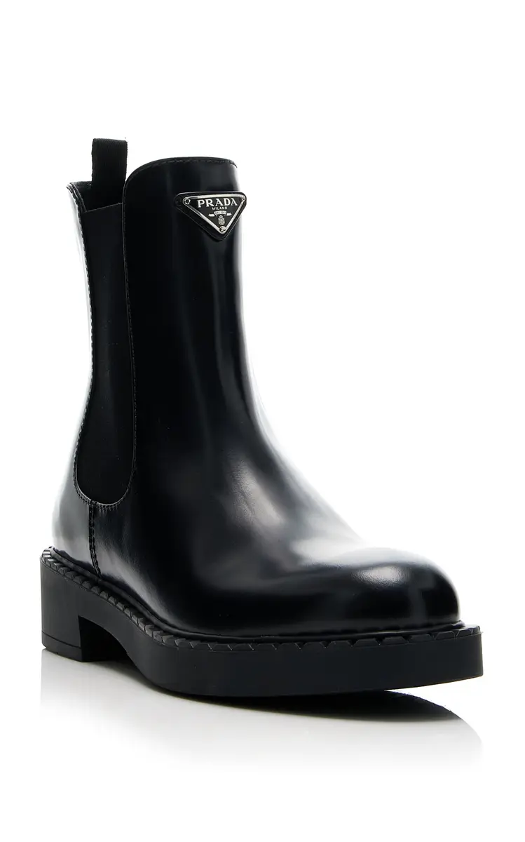 Prada Leather Chelsea Ankle Boots | Thumbnail 4 Prada Leather Chelsea Ankle Boots | Thumbnail 4