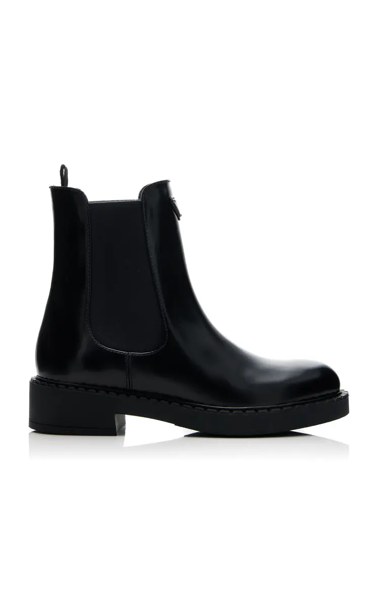 Prada Leather Chelsea Ankle Boots | Image 1 Prada Leather Chelsea Ankle Boots | Image 1