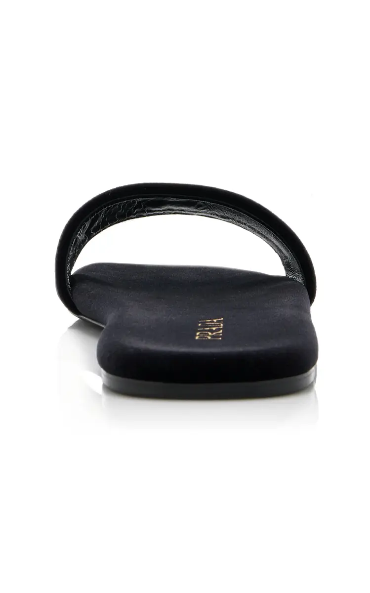 Prada Velvet Slide Sandals | Thumbnail 5