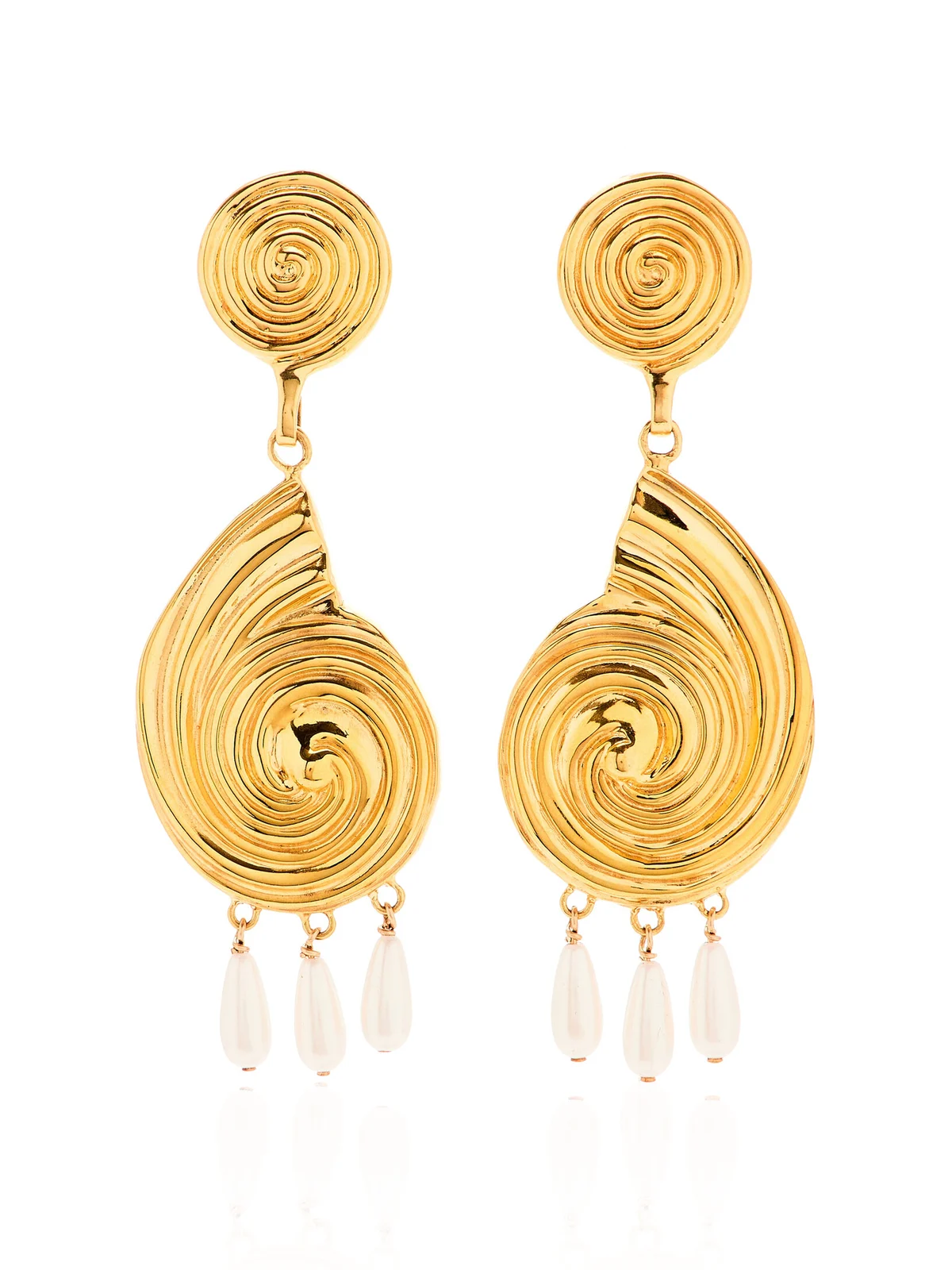 Juju Vera Exclusive Riviera Eliza 14K Gold Vermeil Pearl Earrings