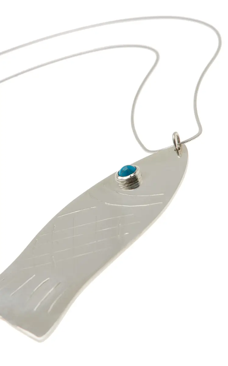 Juju Vera Exclusive Riviera Sterling Silver Turquoise Fish Necklace | Thumbnail 3 Juju Vera Exclusive Riviera Sterling Silver Turquoise Fish Necklace | Thumbnail 3