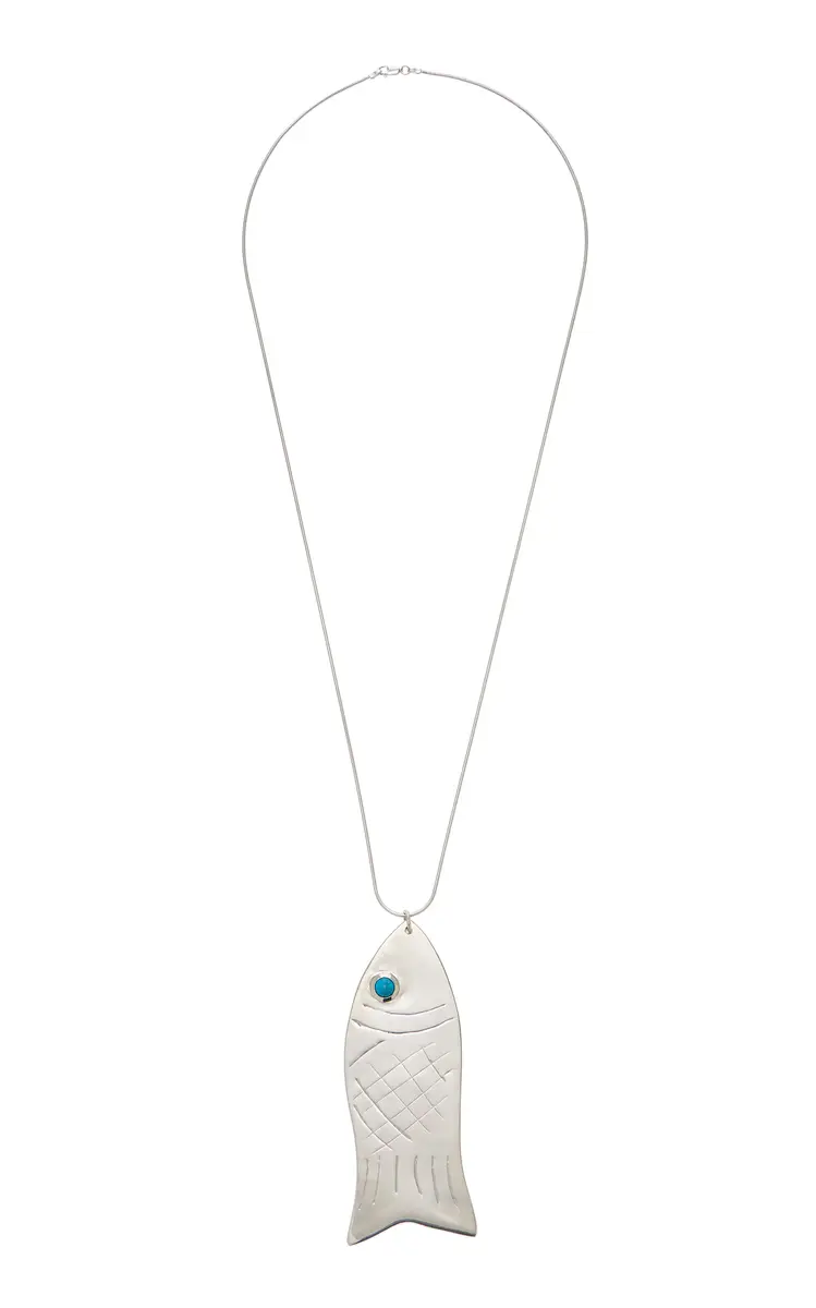 Juju Vera Exclusive Riviera Sterling Silver Turquoise Fish Necklace | Thumbnail 4 Juju Vera Exclusive Riviera Sterling Silver Turquoise Fish Necklace | Thumbnail 4