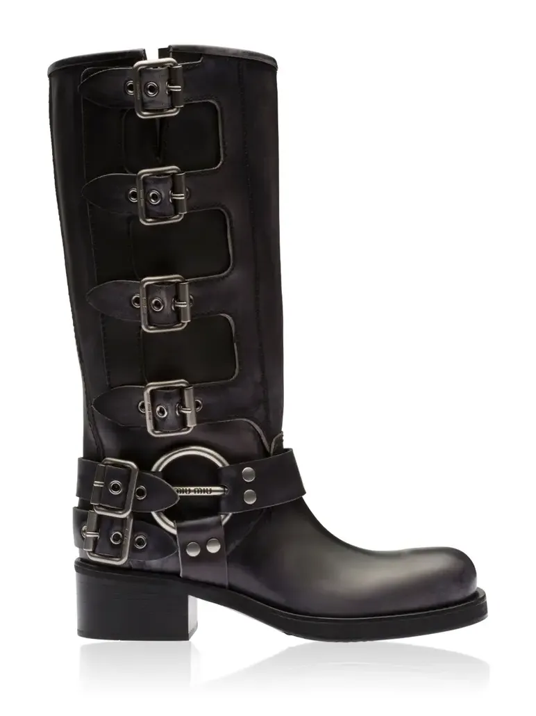 Buckled Leather Boots