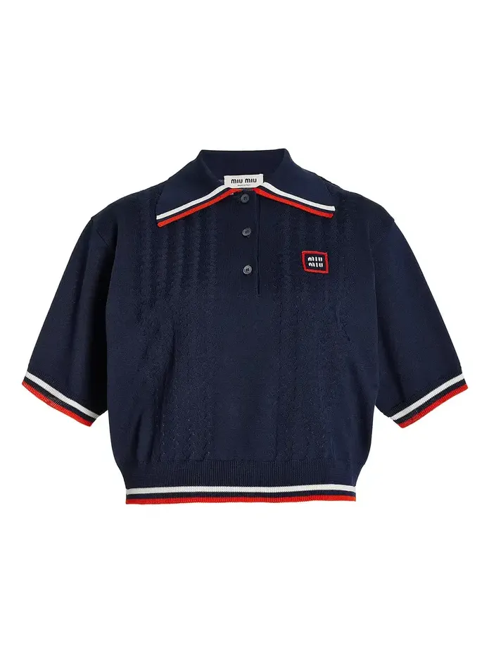 Silk-Cotton Polo Sweater Silk-Cotton Polo Sweater