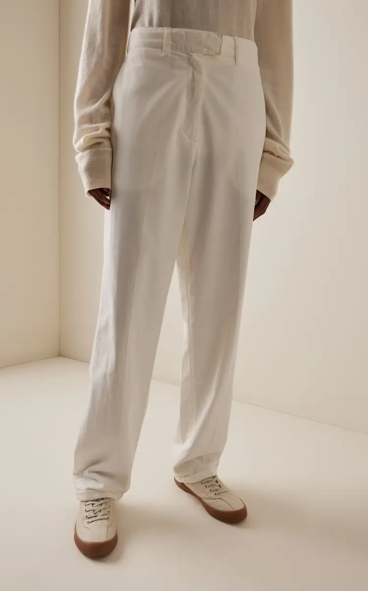 The Row Neriah Cotton-Blend Straight-Leg Pants | Thumbnail 3 The Row Neriah Cotton-Blend Straight-Leg Pants | Thumbnail 3