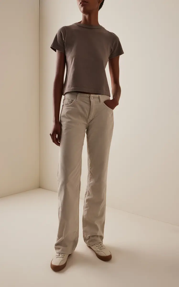 The Row Carlyl Corduroy Mid-Rise Straight-Leg Jeans | Thumbnail 2