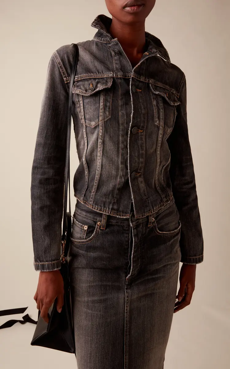 Balenciaga Lace-up Denim Jacket | Thumbnail 2