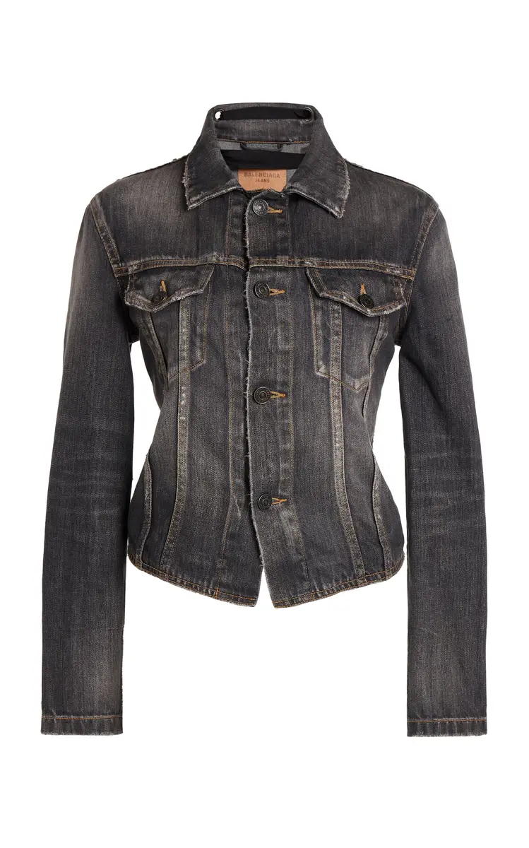 Balenciaga Lace-up Denim Jacket | Thumbnail 6