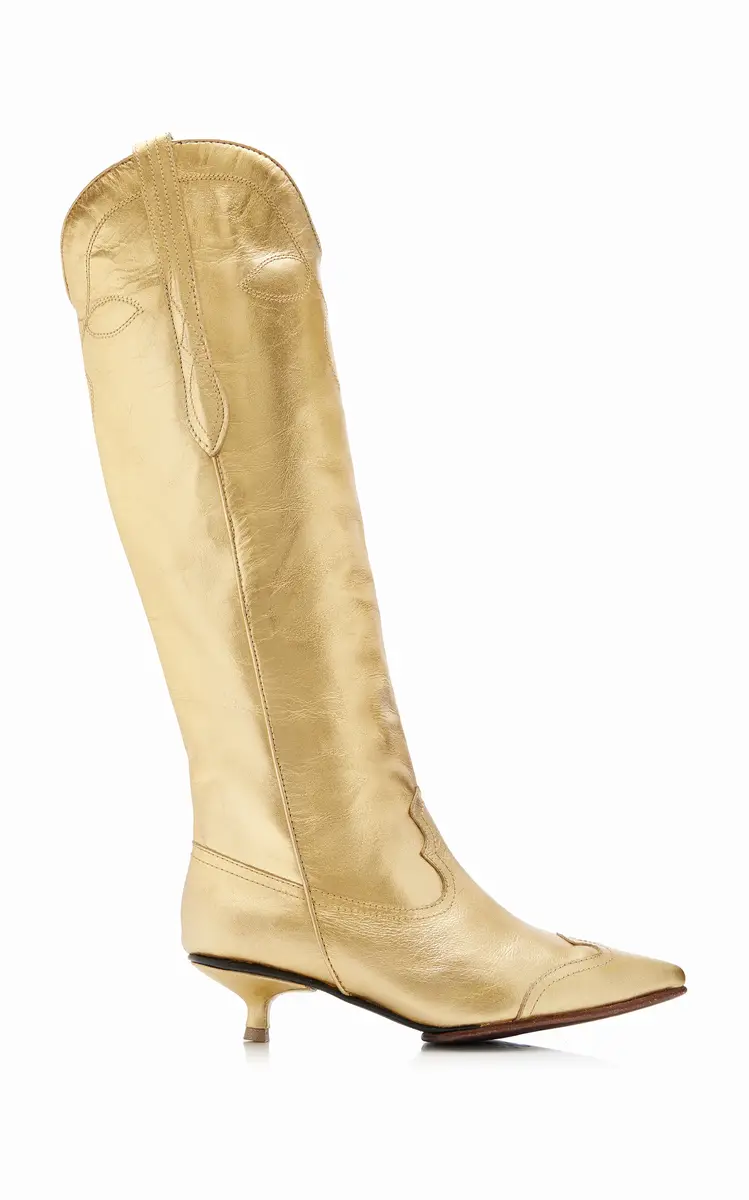 Johanna Ortiz Composed Of Love Metallic Leather Boots | Image 1 Johanna Ortiz Composed Of Love Metallic Leather Boots | Image 1