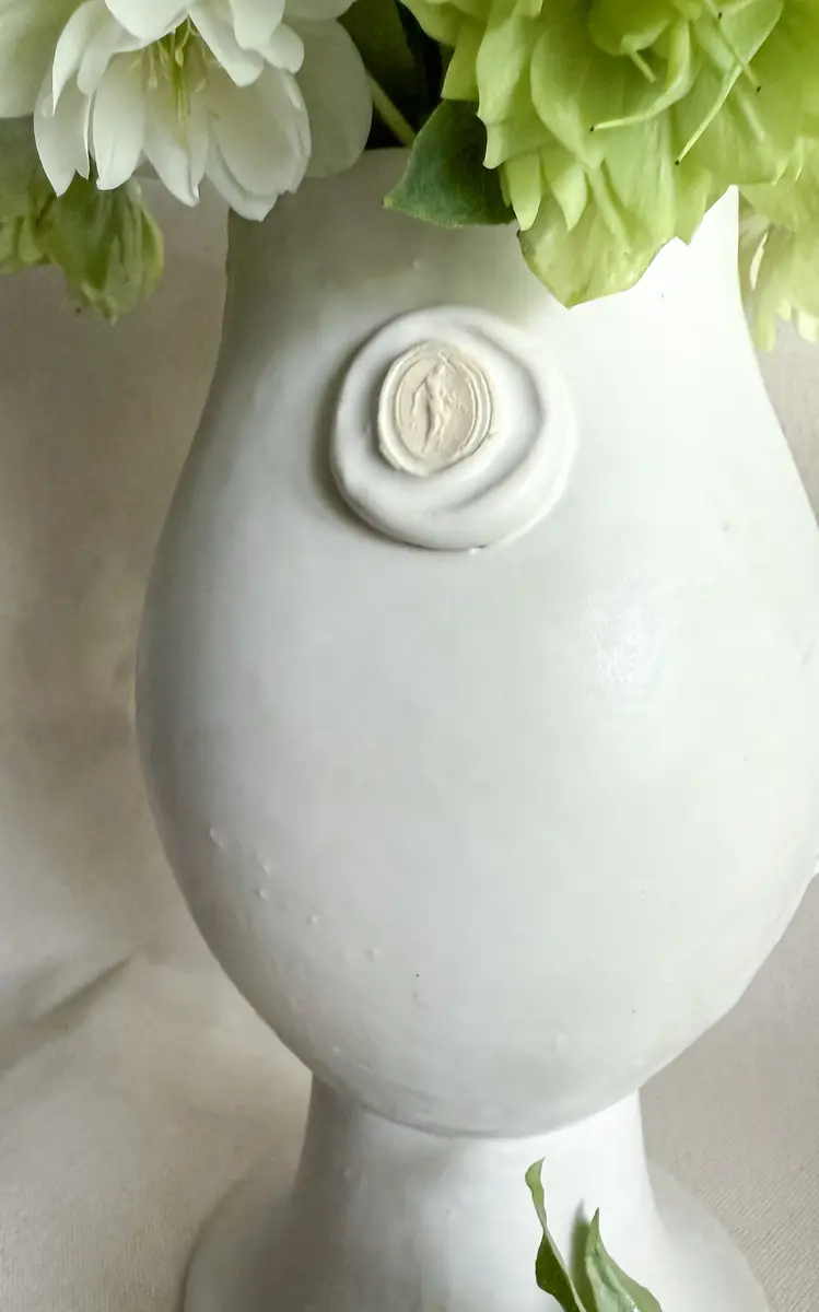 Jeanette Morrow Mallory Pedestal Vase - White | Thumbnail 3 Jeanette Morrow Mallory Pedestal Vase - White | Thumbnail 3