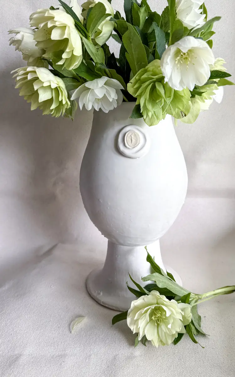 Jeanette Morrow Mallory Pedestal Vase - White | Thumbnail 7 Jeanette Morrow Mallory Pedestal Vase - White | Thumbnail 7