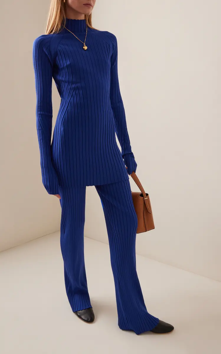 High Sport Kat Ribbed-Knit Turtleneck Top | Thumbnail 3