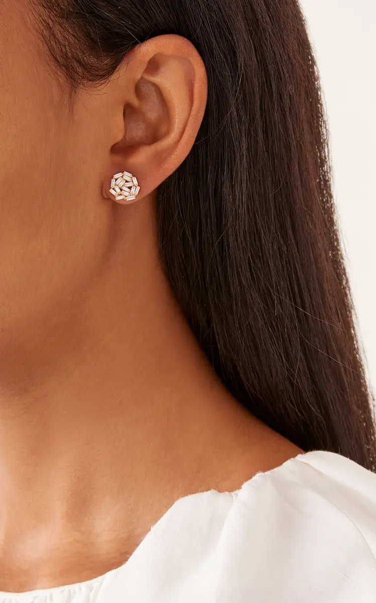 Suzanne Kalan 18K Gold Diamond Earrings | Thumbnail 2 Suzanne Kalan 18K Gold Diamond Earrings | Thumbnail 2