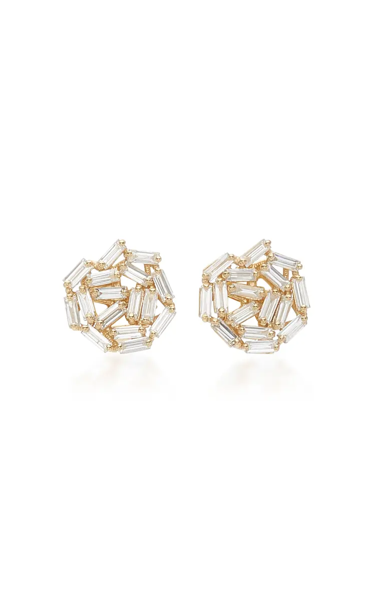 Suzanne Kalan 18K Gold Diamond Earrings | Thumbnail 4 Suzanne Kalan 18K Gold Diamond Earrings | Thumbnail 4