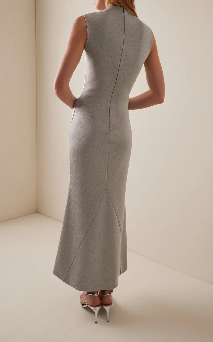 Burc Akyol Metallic-Jersey Dress | Thumbnail 4 Burc Akyol Metallic-Jersey Dress | Thumbnail 4