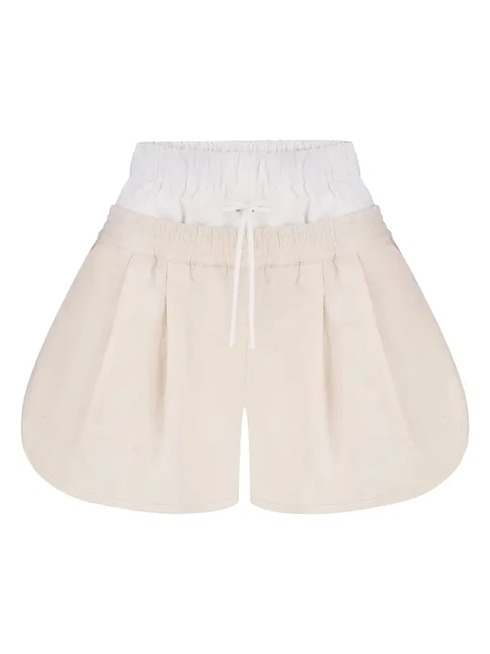 TG Botanical Harper Shirred Cotton-Blend Shorts