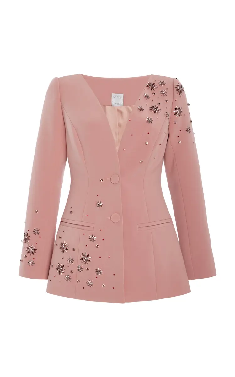 Huishan Zhang Justine Crystal-Embellished Suiting Blazer | Image 1 Huishan Zhang Justine Crystal-Embellished Suiting Blazer | Image 1