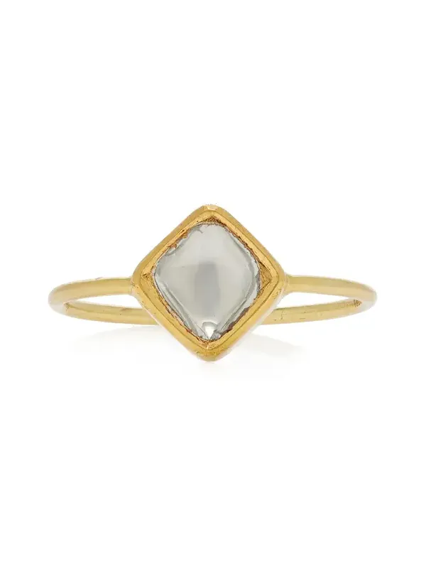 Amrapali Kundan 18K Yellow Gold Vintage Diamond Ring