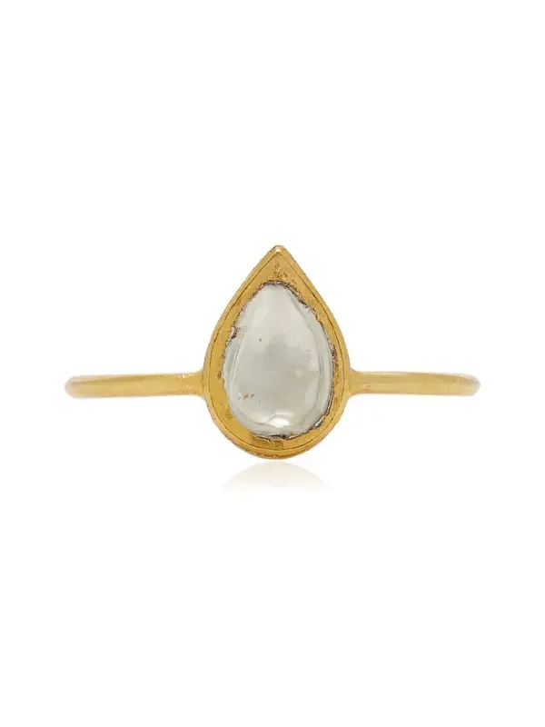 Amrapali Kundan 18K Yellow Gold Vintage Diamond Ring