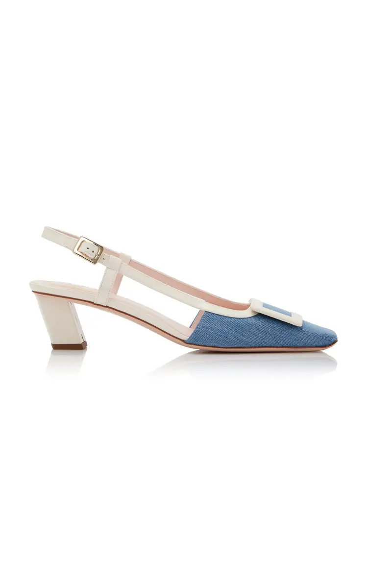Roger Vivier Belle Vivier Denim Slingback Pumps | Image 1 Roger Vivier Belle Vivier Denim Slingback Pumps | Image 1