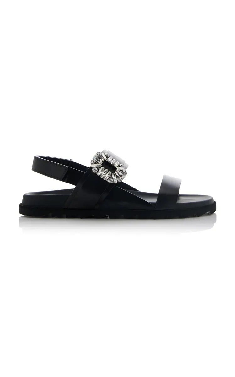 Roger Vivier Slidy Viv Crystal-Embellished Leather Sandals | Thumbnail 6 Roger Vivier Slidy Viv Crystal-Embellished Leather Sandals | Thumbnail 6