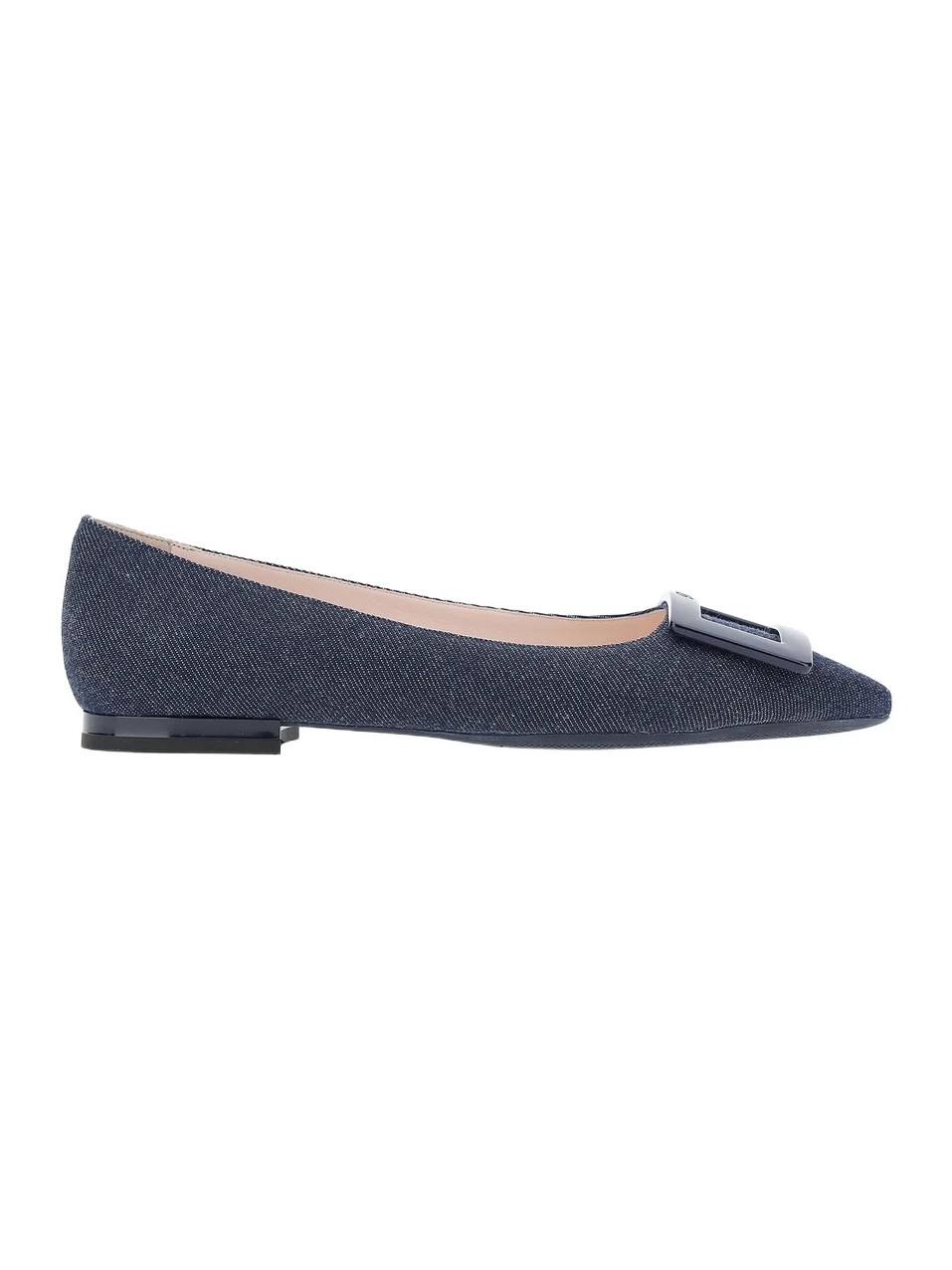 Roger Vivier Gommettine Denim Flats