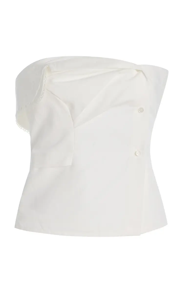 Miu Miu Cotton Poplin Bustier Top | Thumbnail 6 Miu Miu Cotton Poplin Bustier Top | Thumbnail 6