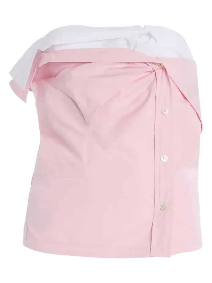 Cotton Poplin Bustier Top
