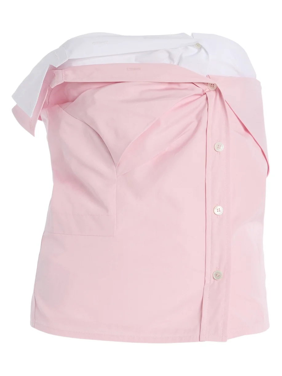 Miu Miu Cotton Poplin Bustier Top