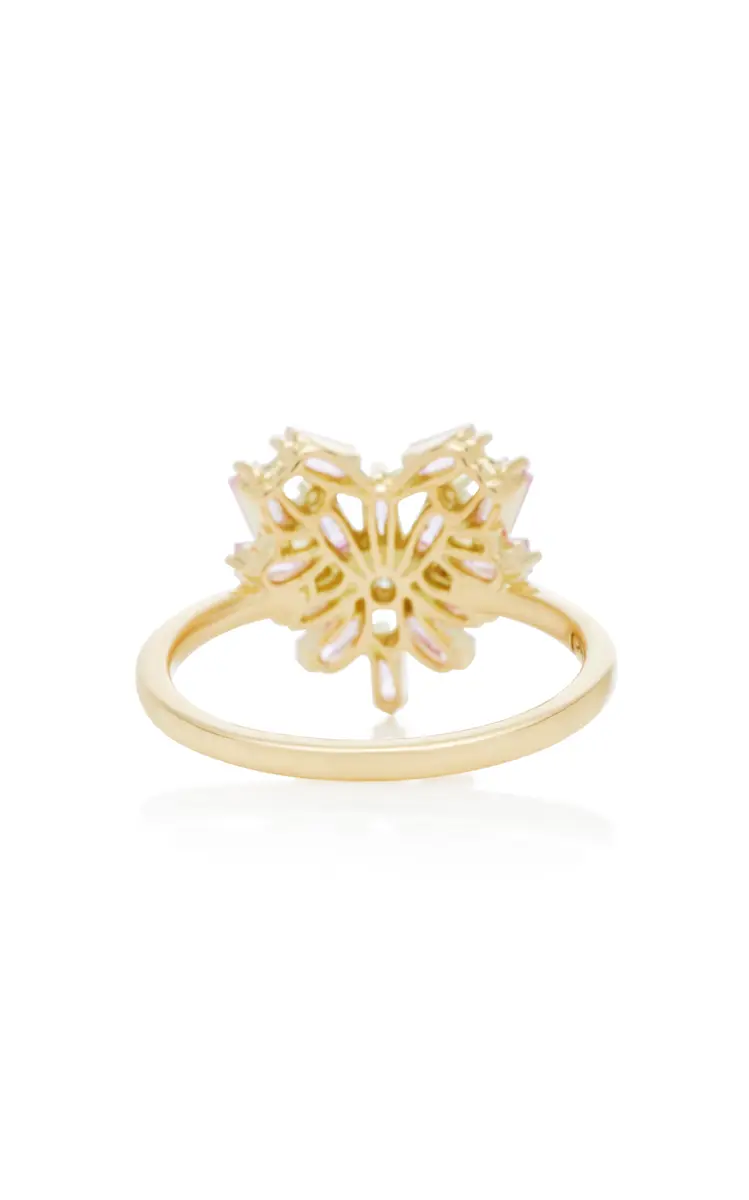 Suzanne Kalan Heart-Shaped 18K Gold and Pink Sapphire Ring | Thumbnail 5 Suzanne Kalan Heart-Shaped 18K Gold and Pink Sapphire Ring | Thumbnail 5