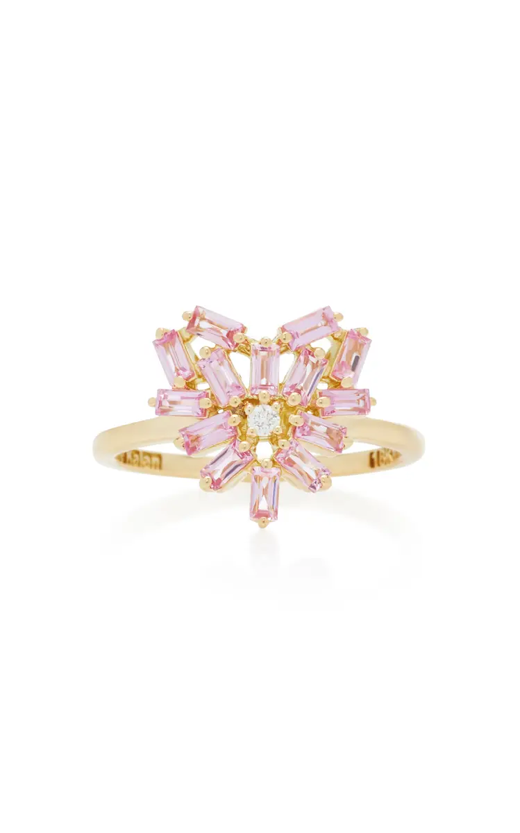 Suzanne Kalan Heart-Shaped 18K Gold and Pink Sapphire Ring | Thumbnail 6 Suzanne Kalan Heart-Shaped 18K Gold and Pink Sapphire Ring | Thumbnail 6