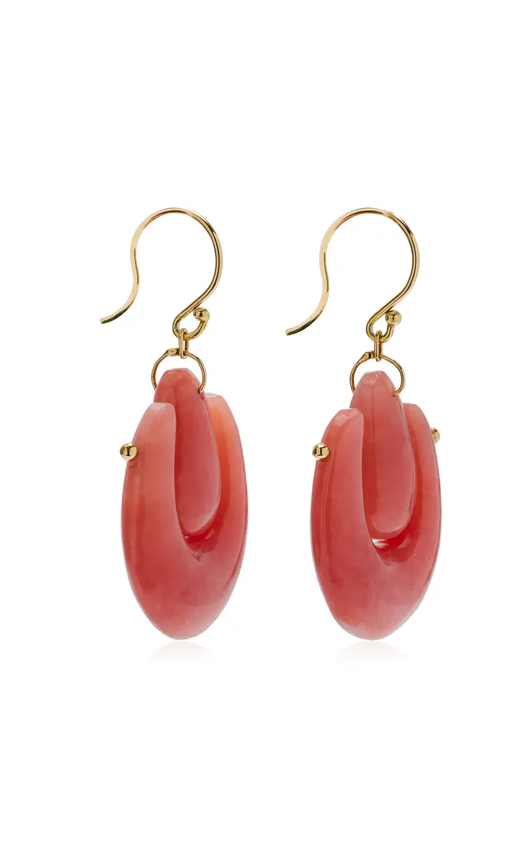 TEN THOUSAND THINGS O'Keefe 18K Yellow Gold Opal Earrings | Thumbnail 3 TEN THOUSAND THINGS O'Keefe 18K Yellow Gold Opal Earrings | Thumbnail 3