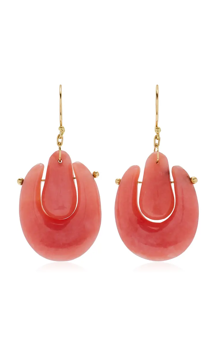TEN THOUSAND THINGS O'Keefe 18K Yellow Gold Opal Earrings | Thumbnail 4 TEN THOUSAND THINGS O'Keefe 18K Yellow Gold Opal Earrings | Thumbnail 4
