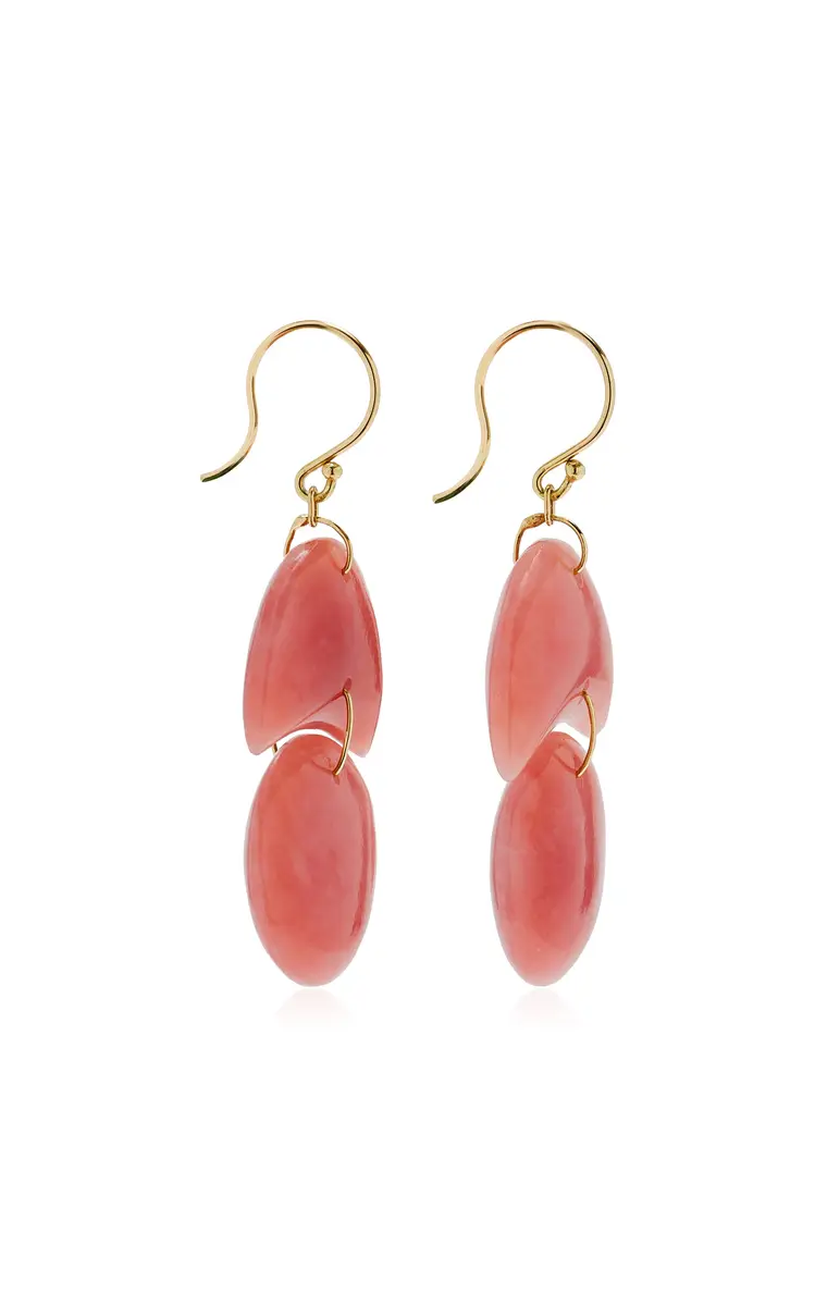 TEN THOUSAND THINGS Tiny Arp 18K Yellow Gold Opal Earrings | Thumbnail 7